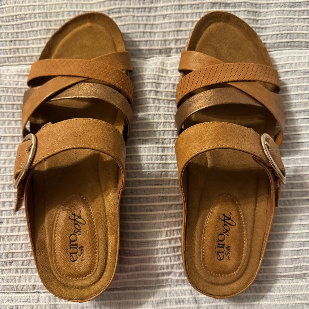 Eurosoft Genalyn Women's Brown Strappy Sandals